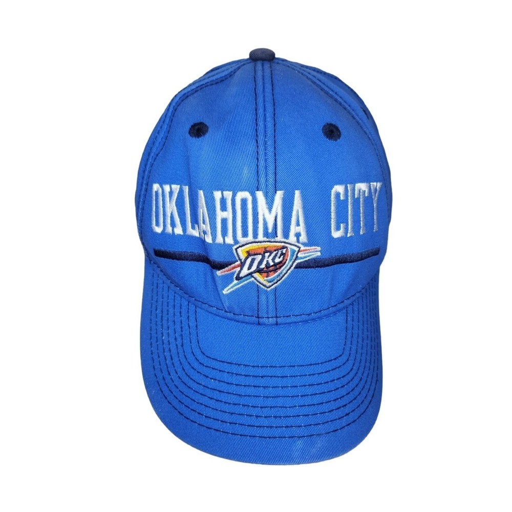 OKC‎ Thunder Strapback Hat OS Blue Big Graphic NBA Basketball Cap Oklahoma City